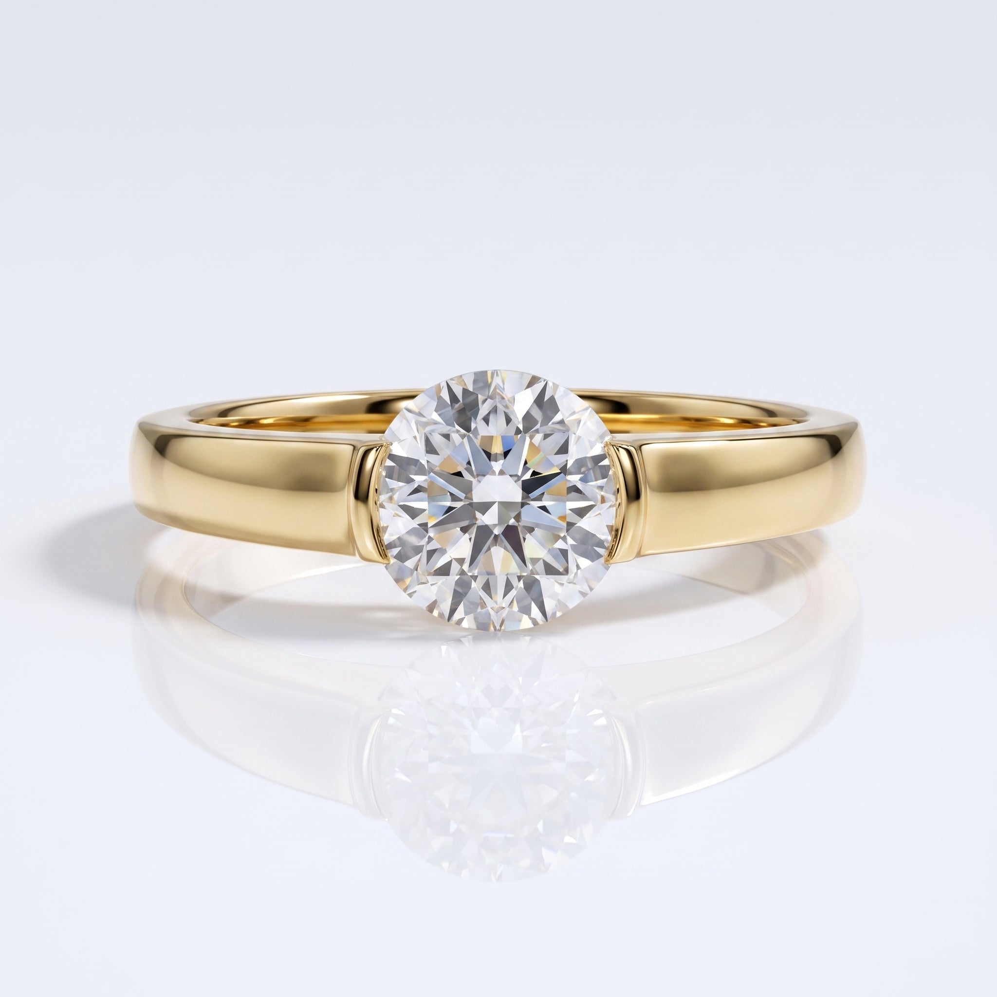 Marquise Swirl Solitaire Engagement Ring – 1 CT Lab Grown Diamond